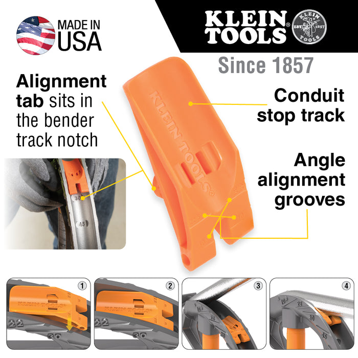Klein Tools 51607 Aluminum Conduit Bender Full Assembly, 3/4-Inch EMT with Angle Setter