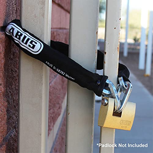 ABUS Hardened Steel 6KS 2 Foot x 1/4" Thick Square Security Chain for Bikes, Containers, Trailers, ATV's, Motorcycles and Personal/Industrial Property
