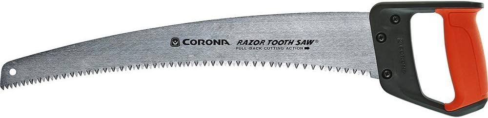 Corona Tools 18" RazorTOOTH Pruning Saw, Heavy-Duty Hand Saw with Curved Blade, RS 7510D 18" Plastic Handle