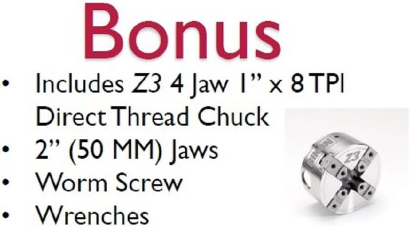 Rikon 12" x 16-1/2" VSRK Midi Lathe with Z3 Chuck System Model 70-1516VSRK