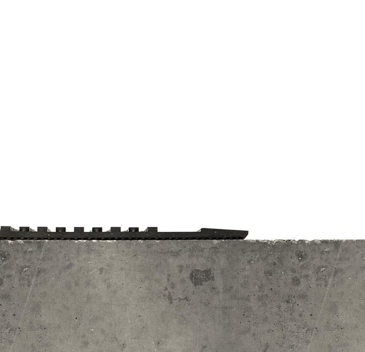 Wearwell UpFront Scraper Mat - Slotted Black. Natural Rubber. Pliable Ridges. Shoe Cleaning Mat for Debris, Snow and Rain. 3' W x 5' L x 5/16" Thickness.