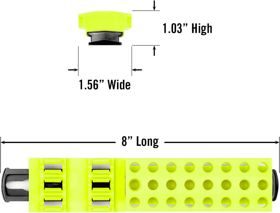 Ernst Manufacturing 30 Tool Magnetic Bit Buddy, 1/4" Hex Bit Holder - Blk/Hi-Viz Black & Hi-viz
