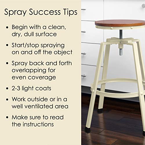 12 oz Krylon K02737007 Dover White Fusion All-In-One Paint & Primer Spray Paint, Satin