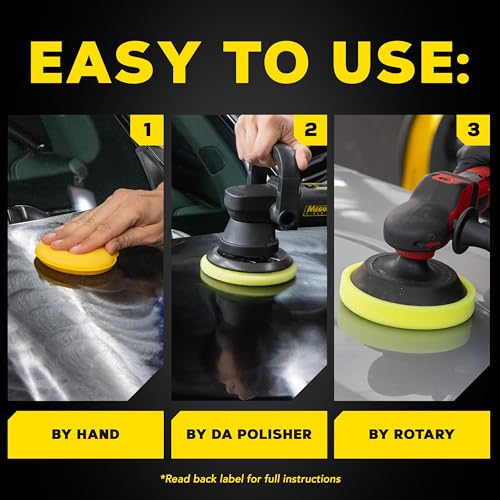 Meguiar's M205 Mirror Glaze Ultra Finishing Polish, Easy-to-Use Formula for Impeccable Shine, Multiple Ways to Apply Mirror Glaze, Removes Defects and Swirls for a High Gloss, 32 Oz Container