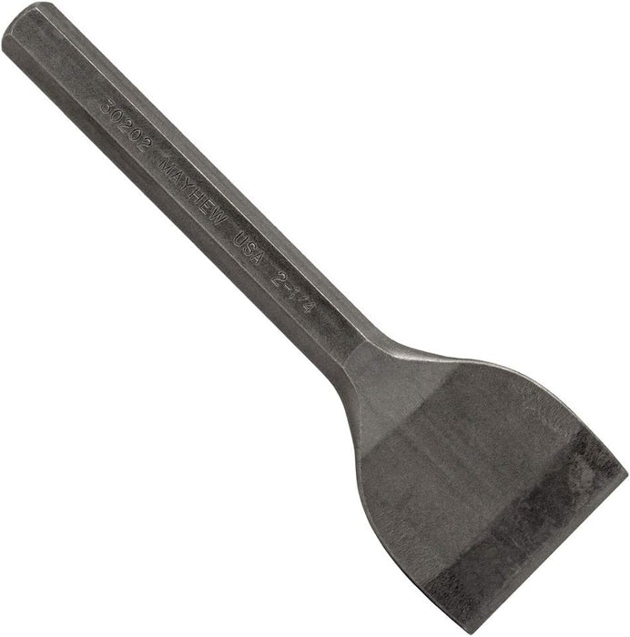 Mayhew Tools 30202 Mason Chisel, Shot Blast Finish, 2-1/4" by 7-1/2" No Handguard