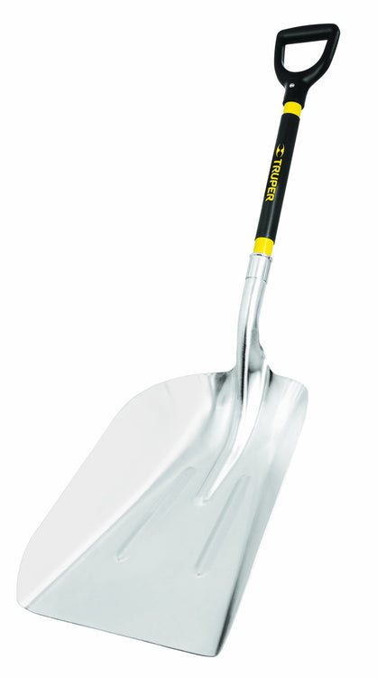 Truper 31299 Tru Pro Aluminum Scoop No. 14, Fiberglass D-Handle, 27-Inch