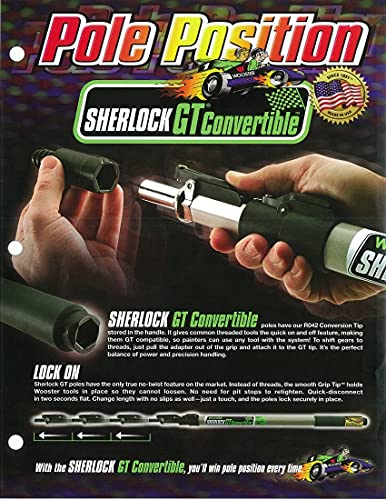 Wooster Brush SR090 Sherlock GT Convertible Extension Pole, 2-4 feet (New - 2-4 Feet)
