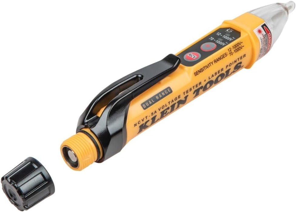 Klein Tools NCVT-5A Non-Contact Voltage Tester Pen, Dual Range with Laser Pointer