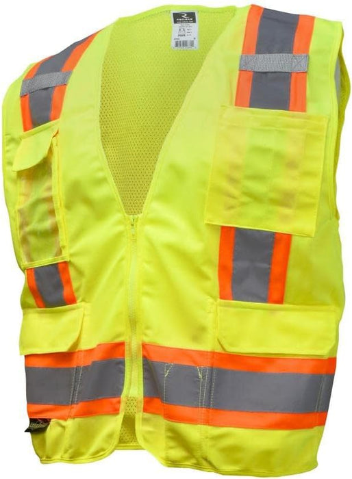 Radians | ‎SV6-GRN | Radians SV6G4X Two Tone Surveyor Class 2 Safety Vest, 4X-Large, Green