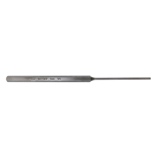 Mayhew Tools 71500 SAE Pin Punch, 1/8 x 3" Pin, 8" OAL x 5/16" Body, Shot Blast Finish