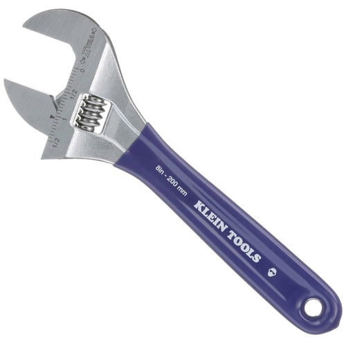 Klein Tools D509-8 Adjustable Wrench, Extra-Wide Jaw, 8-Inch