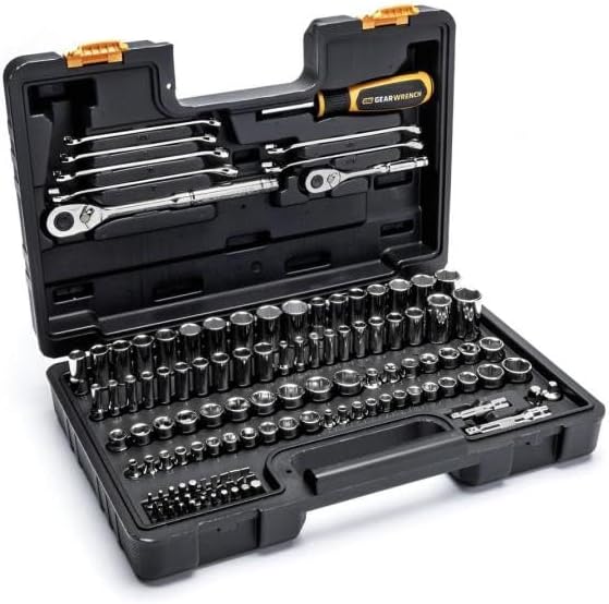 GEARWRENCH 1/4 Inch, 3/8 Inch SAE/MM Mechanics Hand Tool Set, 121 Piece