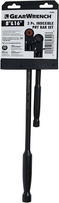 GEARWRENCH 2 Pc. Indexing Pry Bar Set, 8" & 16" - 82300 2-piece kit