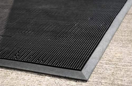 Durable Corporation-396S2432 Heavy Duty Rubber Fingertip Outdoor Entrance Mat, 24" x 32", Black