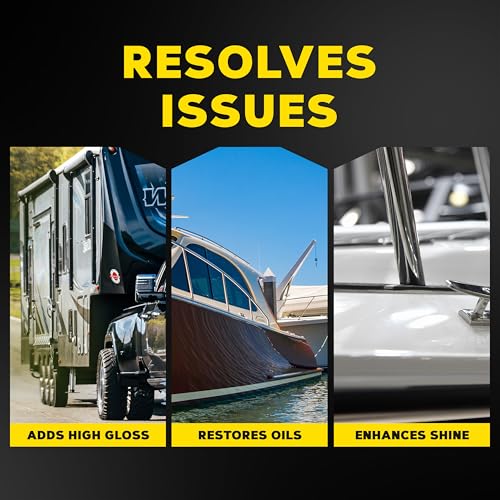 Meguiar's Marine/RV M4516 High Gloss Polish - Professional Grade Boat and RV Polish for a Sleek, High-Shine Finish for Fiberglass & Gel Coat - 16 Oz (Packaging May Vary)