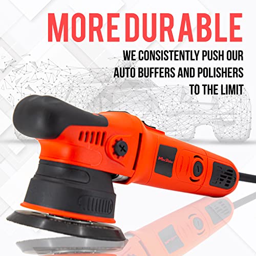 Maxshine 8mm Throw, 5" Plate M8S V2 Dual Action Polisher, Car Detailing - Powerful 1000W, 6-Speed, 5/16"-24 Thread - Auto Detailing Tool for Paint Protection, Restoration, Scratch Repair & Shine (Red)