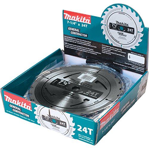 Makita D-45989-10 7-1/4" 24T Carbide-Tipped Circular Saw Blade, Framing/General Purpose, 10/pk