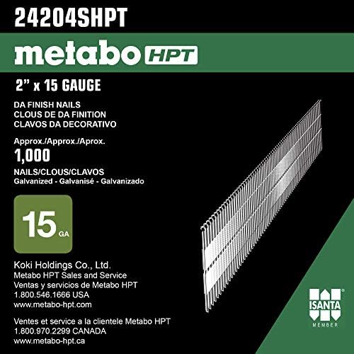Metabo HPT Finish Nails | 2" x 15 Gauge | Galvanized | 1000 Count | 24204SHPT