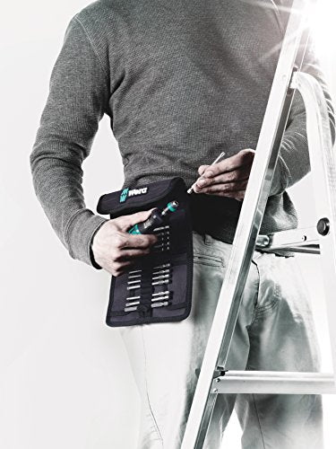 Wera Tools 60 Kraftform Bitholding Screwdriver and 3 1/2-Inch Bit Pouch Set, 17-Piece, Multi