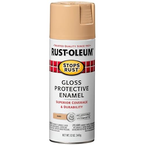 Rust-Oleum 7771830 Stops Rust Spray Paint, 12 oz, Gloss Sand