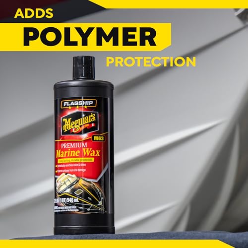 Meguiar's Flagship Premium Marine Wax, Boat Polish and Oxidation Remover - 32 Oz Bottle (Packaging May Vary)