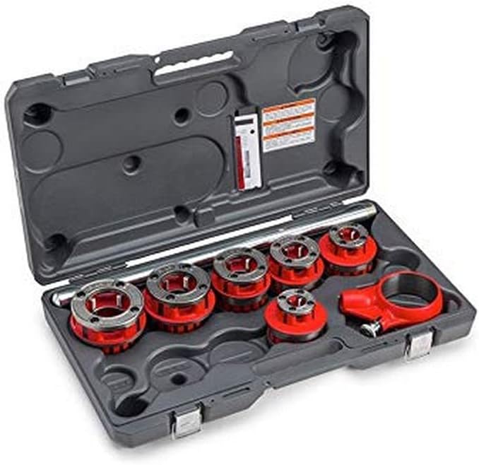 RIDGID 36475 Model 12-R Exposed Ratchet Pipe Threader Set with Carrying Case Small
