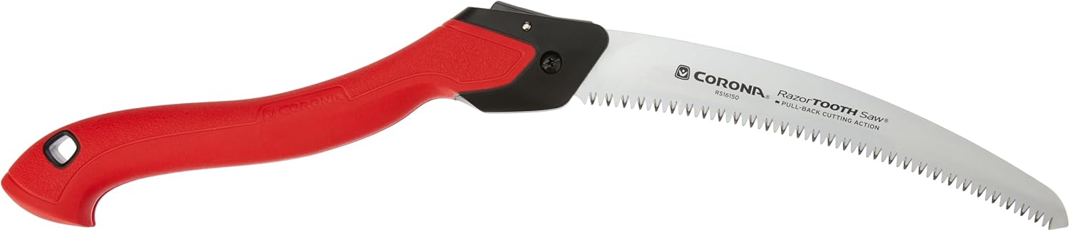 Corona Tools 10-Inch RazorTOOTH Folding Pruning Curved Blade Hand Saw - RS16150, Red
