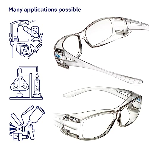 Dräger Safety Glasses X-pect 2400 | Anti-Fog & Anti-Scratch | For Construction Site, Laboratory, Workshop | Transparent Lenses