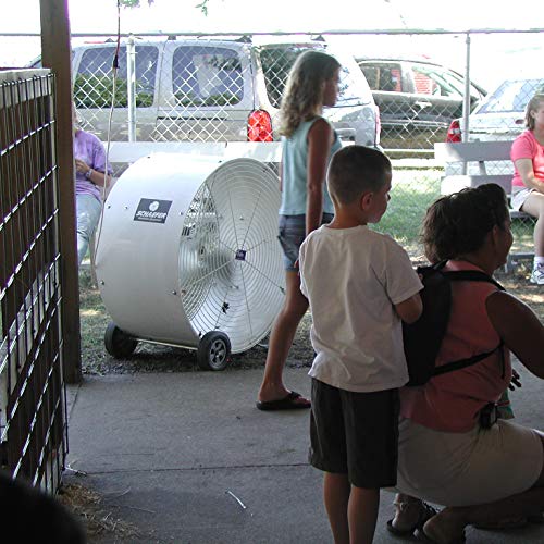 Schaefer VKM36-O 36" Versa-Kool Mobile Spot Cooler Portable Drum Fan with OSHA-Guard, Made in USA, High Airflow, 1/2 HP, 11020CFM, White