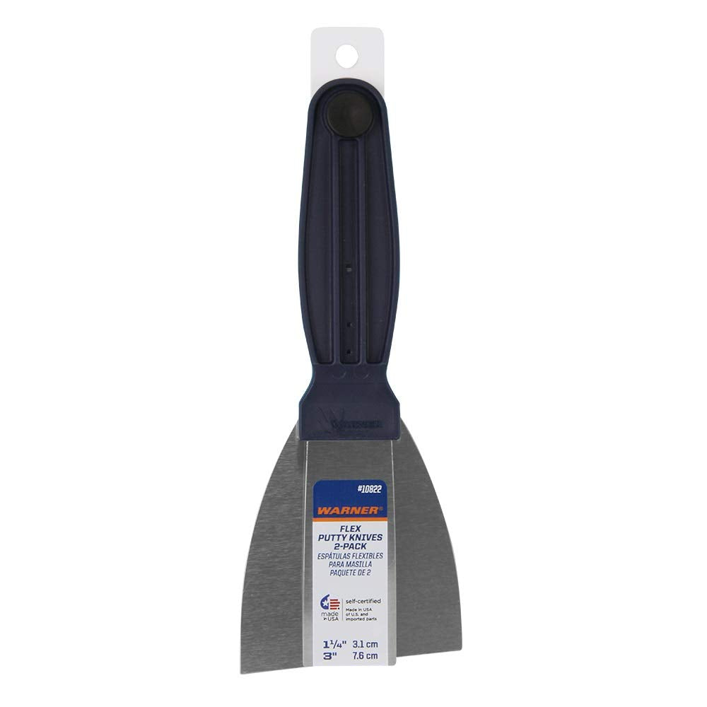 Warner 10822 DIY Flex Putty Knife, 2-Pack with 1-Each 1-1/4