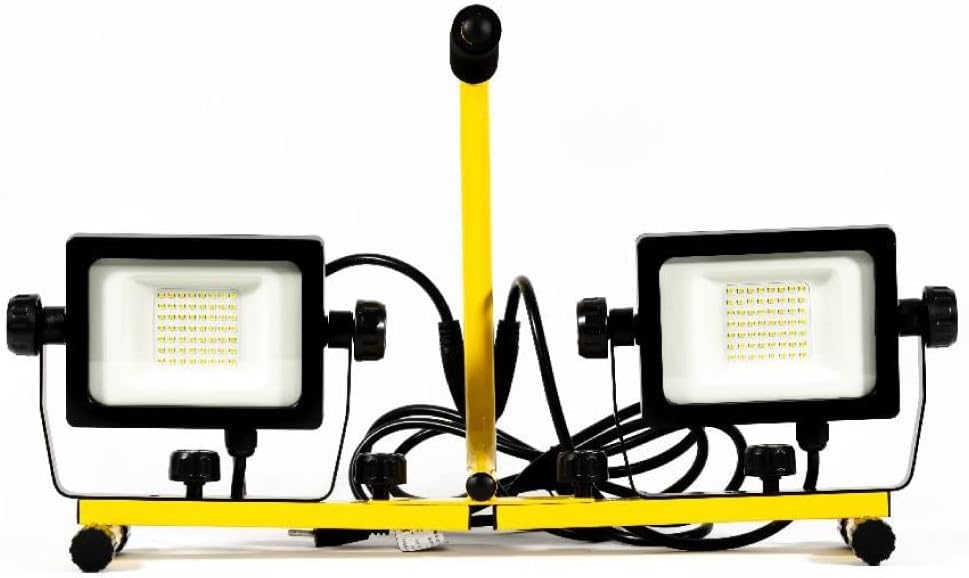 Warner Tool 11388 8000 Lumen Led Portable 2-Fixture Worklight Dual Light