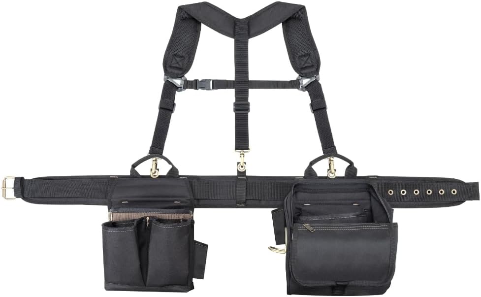 CLC Custom Leathercraft 1608 Electrician's Comfort Lift Combo Tool Belt, 28 Pocket,Black