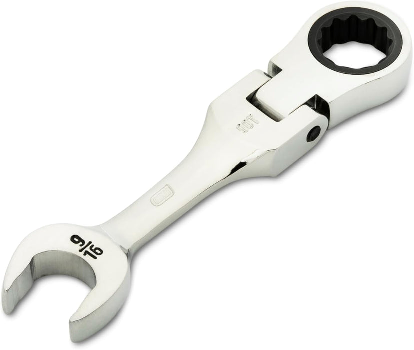 GEARWRENCH (86874) 9/16" 90-Tooth 12 Point Stubby Flex Combination Ratcheting Wrench