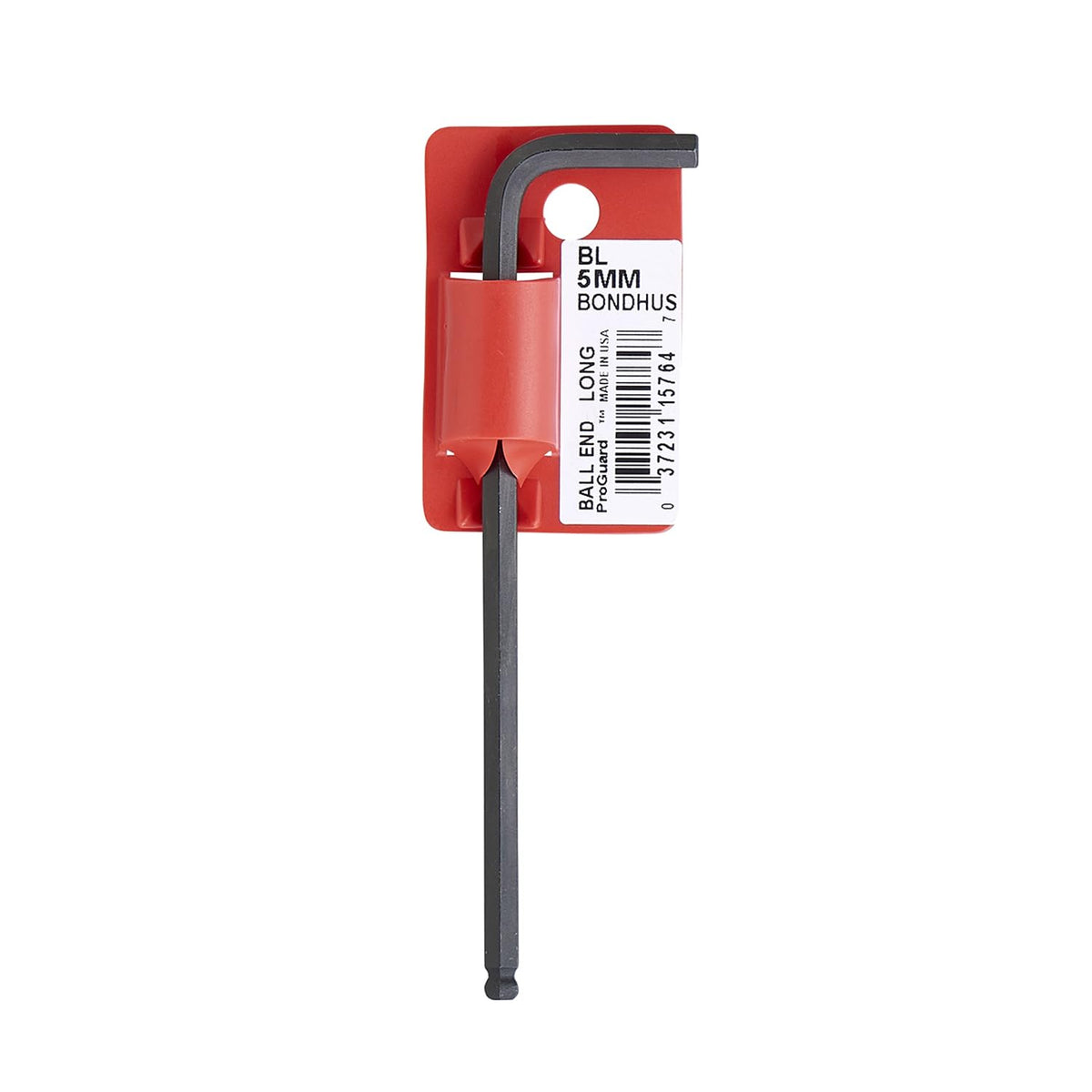 Bondhus 15764 Ball End Metric L-Wrench 5mm Hex Key, Tagged and Barcode ...