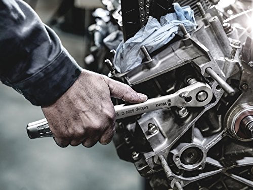 Wera 05004078001 8100 SC 8 Zyklop Metal Ratchet Set with Switch Lever, 1/2" Drive, Metric, 28 Pieces