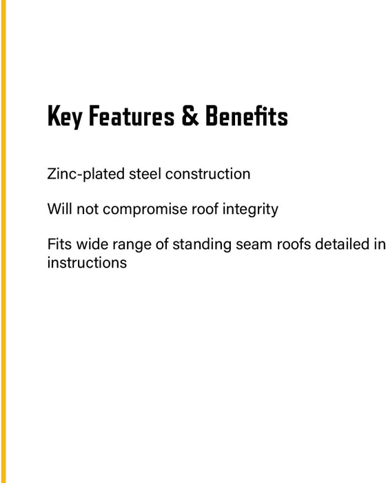 Guardian Fall Protection (10600) Standing Seam Roof Clamp