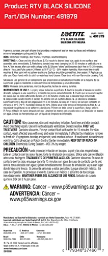 LOCTITE Automotive RTV Black Silicone Adhesive – High-Temp, Indoor & Outdoor Sealant, Waterproof, Flexible, Protects Wiring - 80 ml, 1 Pack
