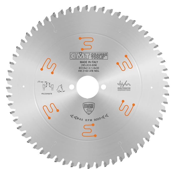 CMT Orange Tools 285.760.48H FINE FINISH 160x0.086”/0.063”x20mm T=48 ATB