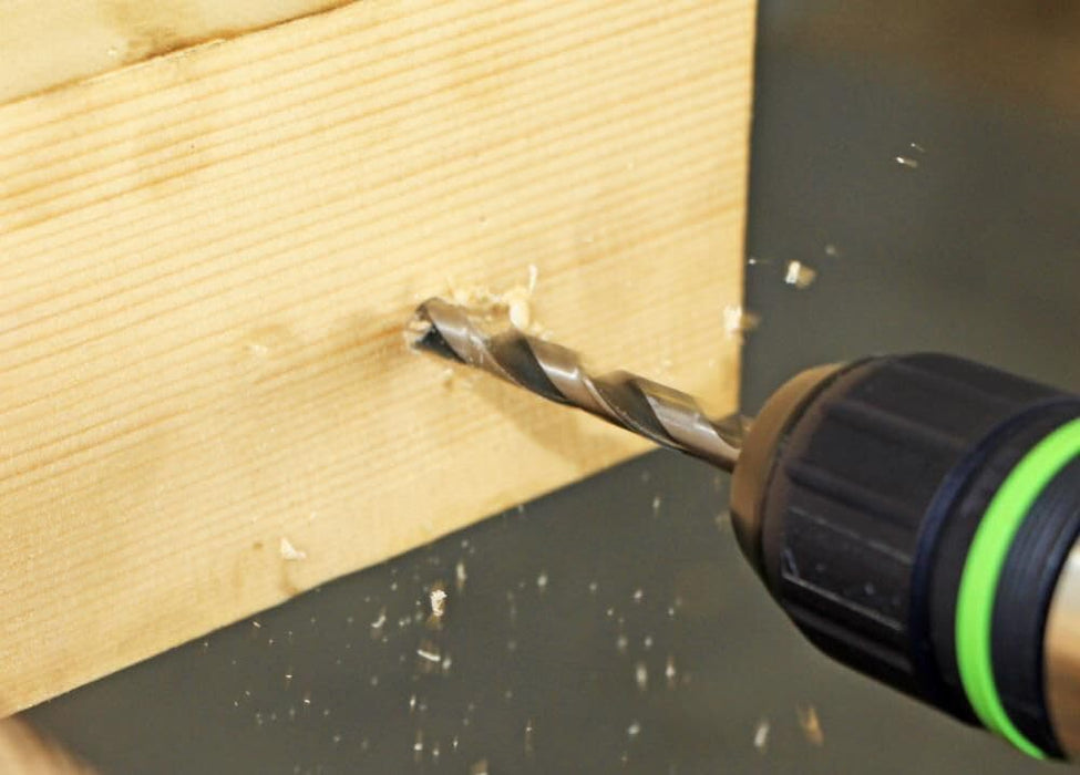 Fisch Brad Point Drill Bit, 15/32'' High Speed Steel Double Flute Wood Drill Bit - 4-1/3" Length, FSF-283935