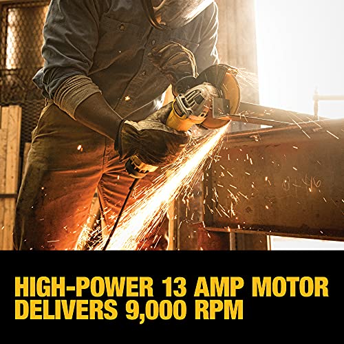DeWALT 6 In. 13 Amp. Angle Grinder Tool, Paddle Switch with No Lock-On