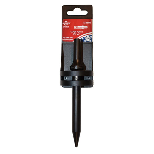 Mayhew Tools 31997HT Pneumatic Taper Punch, 1/8" x 6" Hang Tag, Black Oxide Finish