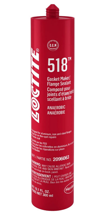 Loctite 2096063 518 Non-Corrosive Anaerobic Gasket Maker Flange Sealant, 300 Milliliter