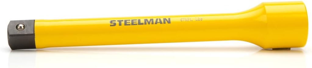 Steelman 60156 3/4-Inch Drive 475 ft-lb Torque Extension for Impact Wrench, 10-inch Extension, Corrosion-Resistant Powder-Coated Steel, Yellow