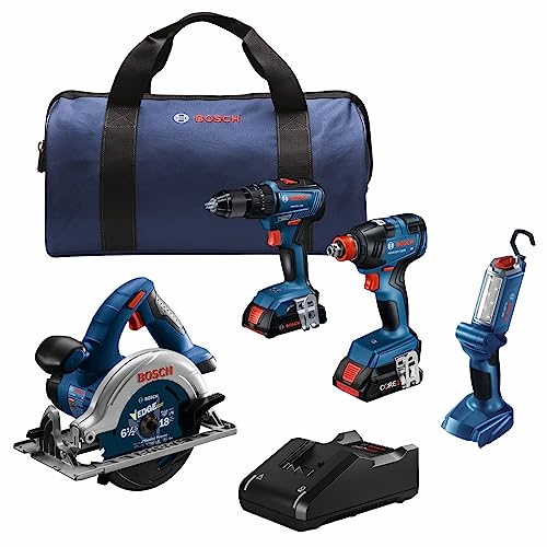 Bosch 18V 4-Tool Combo Kit (Open Box, Excellent Condition)