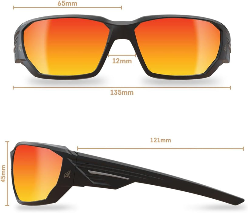 EDGE Dawson Wrap-Around Safety Glasses for Men Premium ANSI Z87.1 Safety Glasses High Impact Rated Non Slip Sunglasses, Protective Eyewear