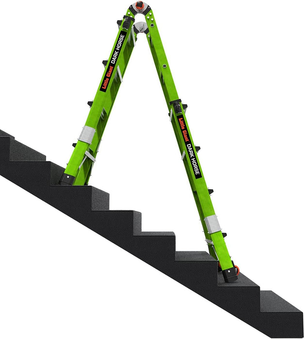 Little Giant Ladder (16117-001) Dark Horse 2.0, M17, 17ft, Multi-Position Ladder, Fiberglass, Type 1A, 300 lbs Weight Rating