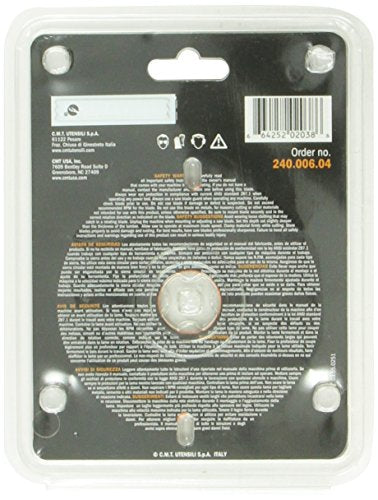 CMT 240.006.04 Biscuit Joiner Blade, 4-Inch Diameter x 6 Teeth, PTFE-Coated.