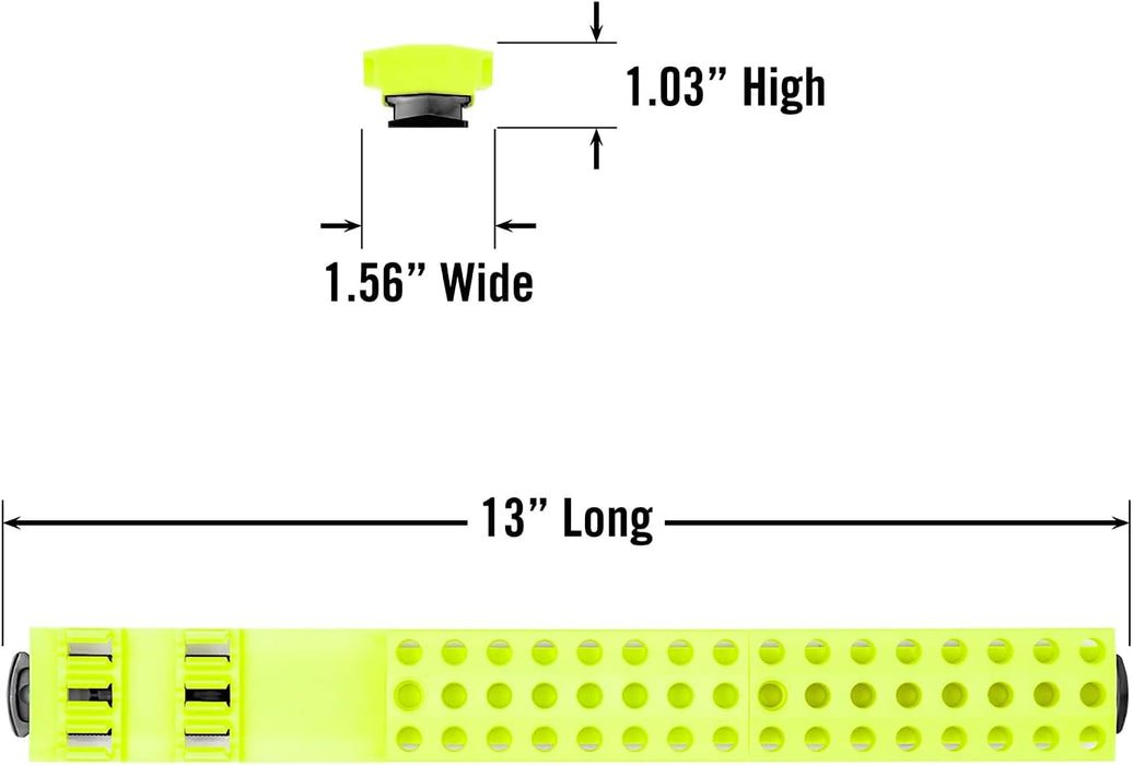 Ernst Manufacturing 54 Tool Magnetic Bit Bar, 1/4" Hex Bit Holder - Black/Hi-Viz