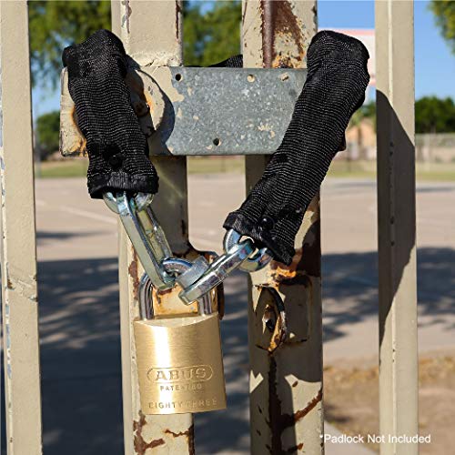 ABUS Hardened Steel 10KS 6 Foot x 3/8" Thick Square Security Chain for Bikes, Containers, Trailers, ATV's, Motorcycles and Personal/Industrial Property