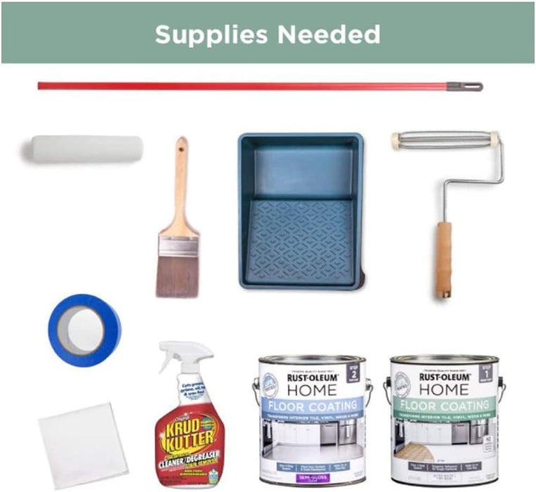 Rust-Oleum 358870 Floor Coating Top Coat Semi-Gloss Clear, Quart